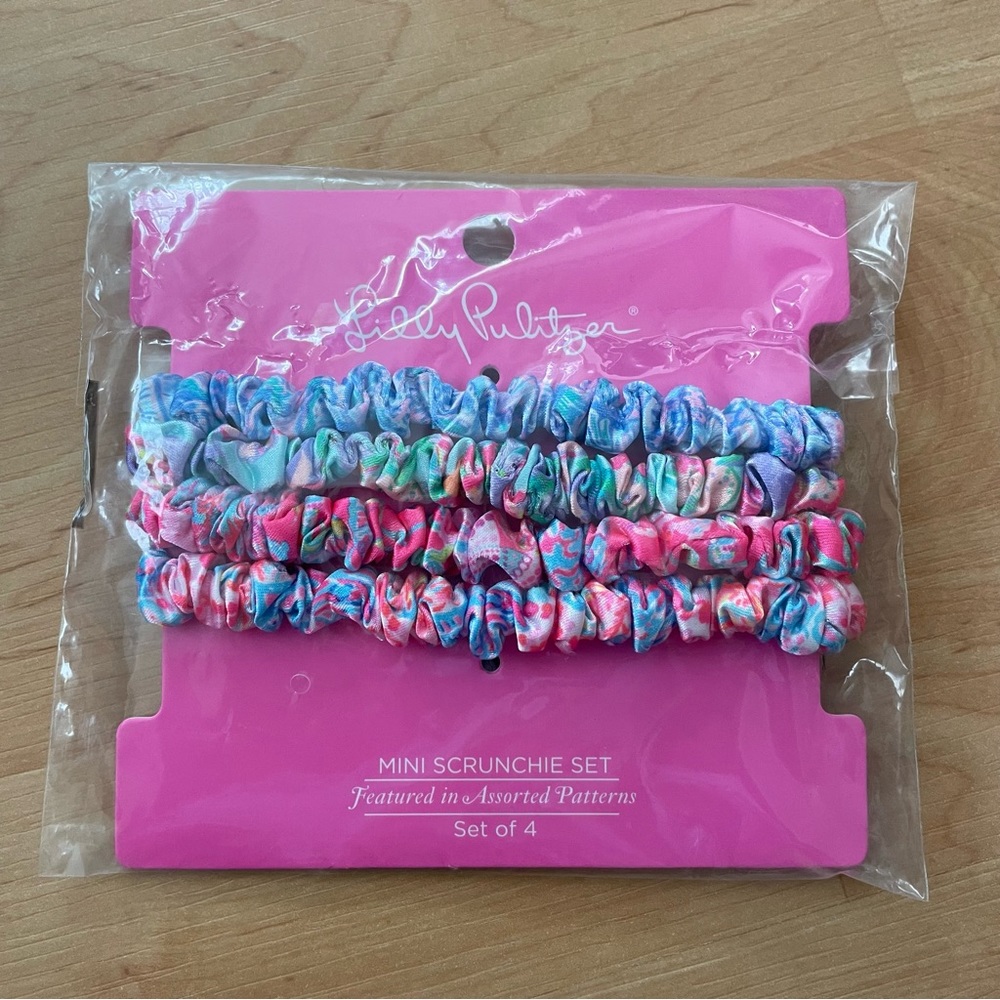 NEW Lily Pulitzer Mini Scrunchie Set of 4